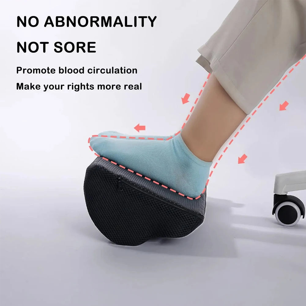 Foot Rest for Under Desk At Work, Office Desk Accessories with Memory Foam & Washable Removable Cover Foot Stool for Office, Car