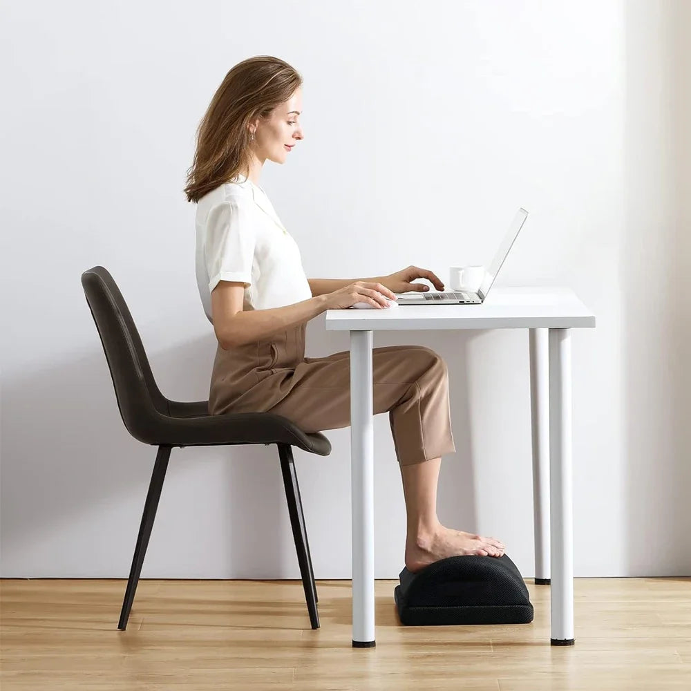 ElevateSupport™ Adjustable Under-Desk Footrest – Memory Foam Support for Office & Gaming