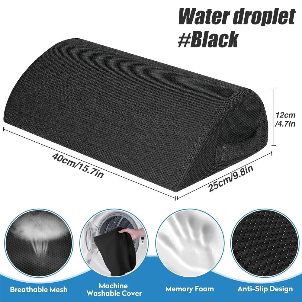 Foot Rest for Under Desk At Work, Office Desk Accessories with Memory Foam & Washable Removable Cover Foot Stool for Office, Car