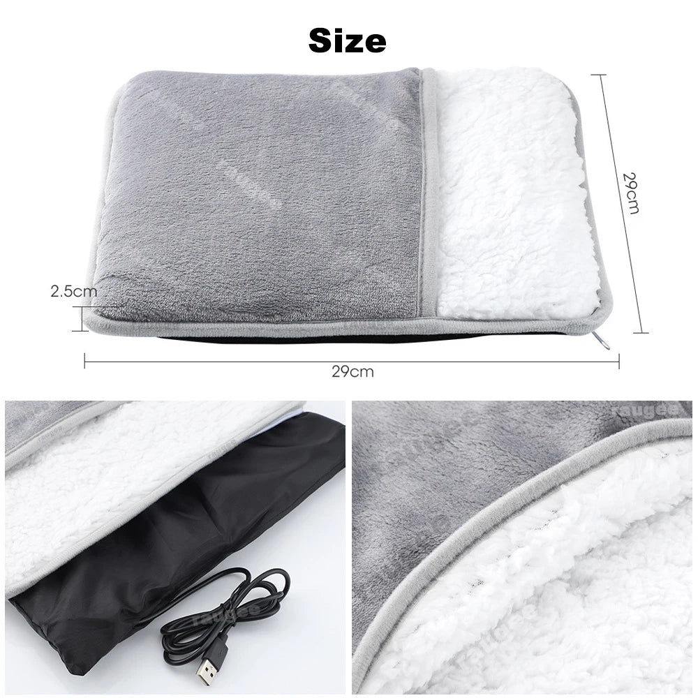 Elevate Support™ USB Heated Foot Warmer – Soft Plush Foot Heater