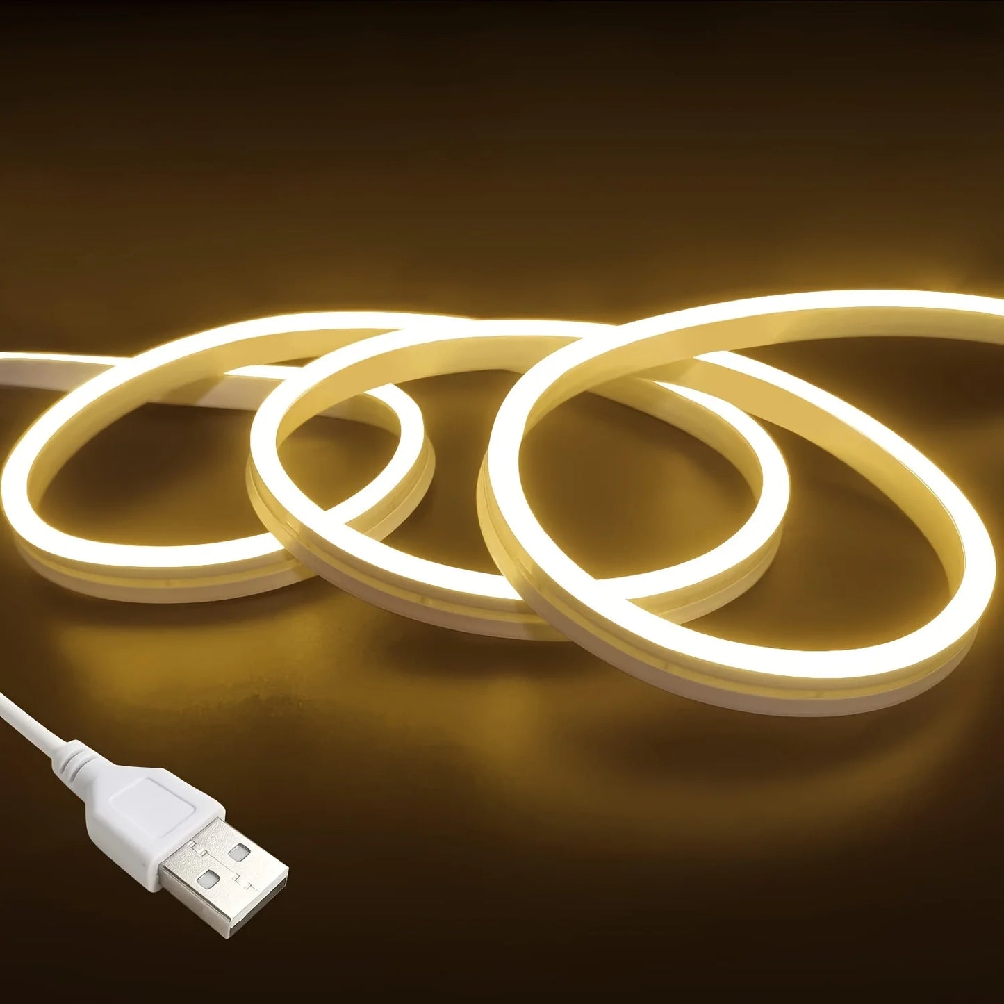 USB Neon LED Strip Light – Dimmable Touch-Control Flexible Glow for Desks, Bedrooms & Gaming Setups (Waterproof, 5V).