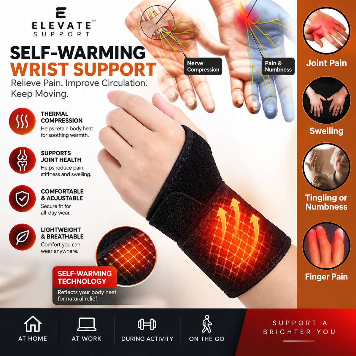 Self-Warming Wrist Support