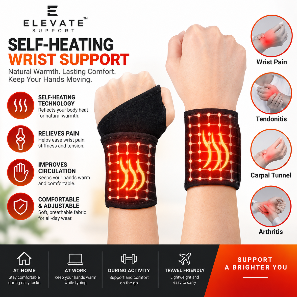 Self-Warming Wrist Support