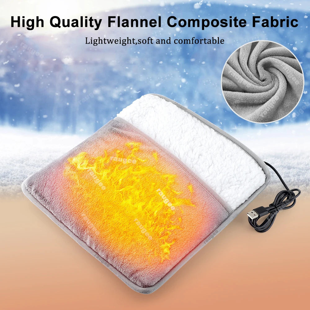 Elevate Support™ USB Heated Foot Warmer – Soft Plush Foot Heater