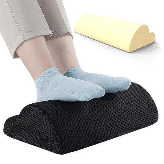 Foot Rest for Under Desk At Work, Office Desk Accessories with Memory Foam & Washable Removable Cover Foot Stool for Office, Car