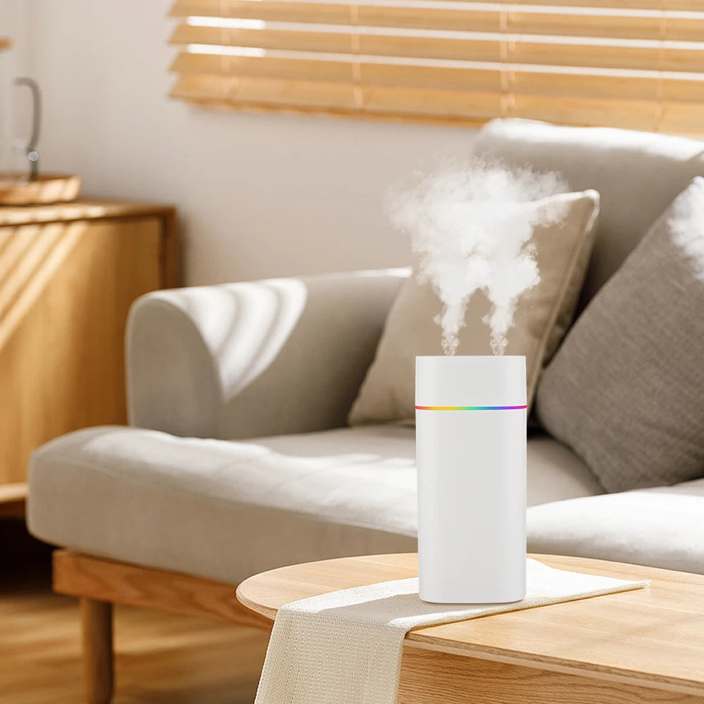 USB Cool Mist Humidifier 600ml – Portable Air Diffuser with Colorful Night Light | Elevate Support
