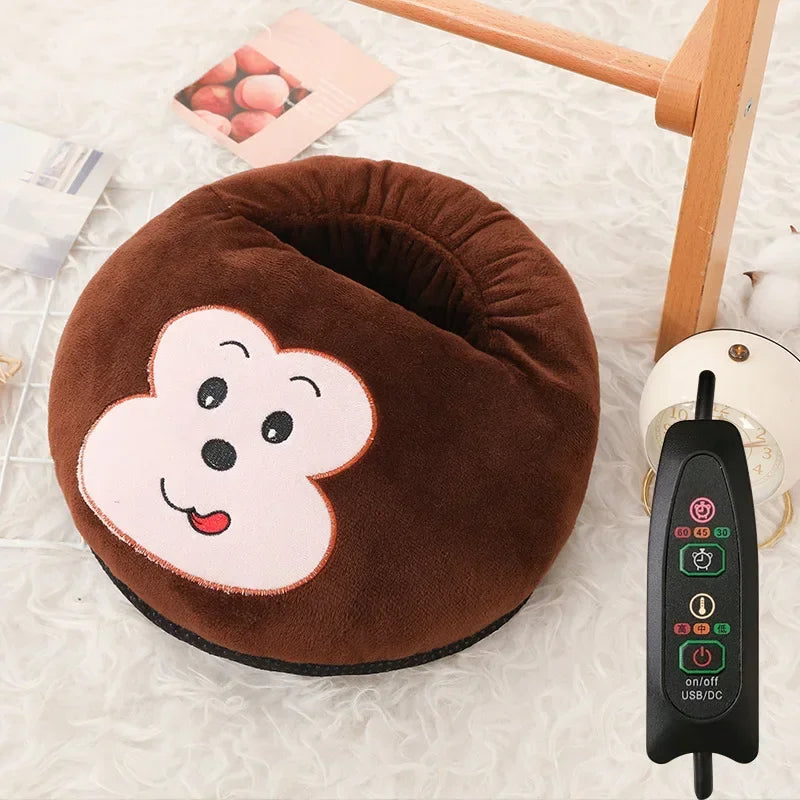USB Plush Foot Warmer Pad – Cute cozy Winter Foot Cushion for Home & Office