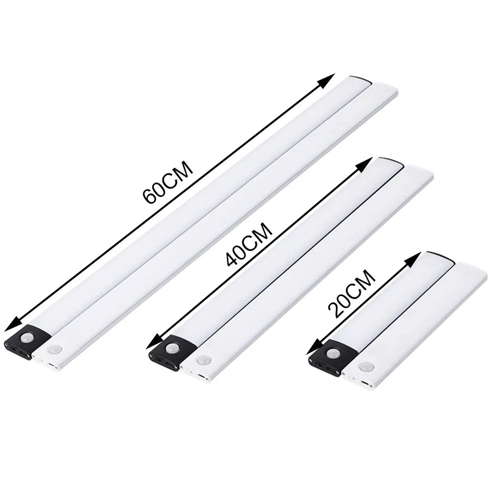 Rechargeable Motion Sensor LED Light Bar – Wireless Under-Cabinet & Desk Lighting (USB-C, Adjustable Brightness)