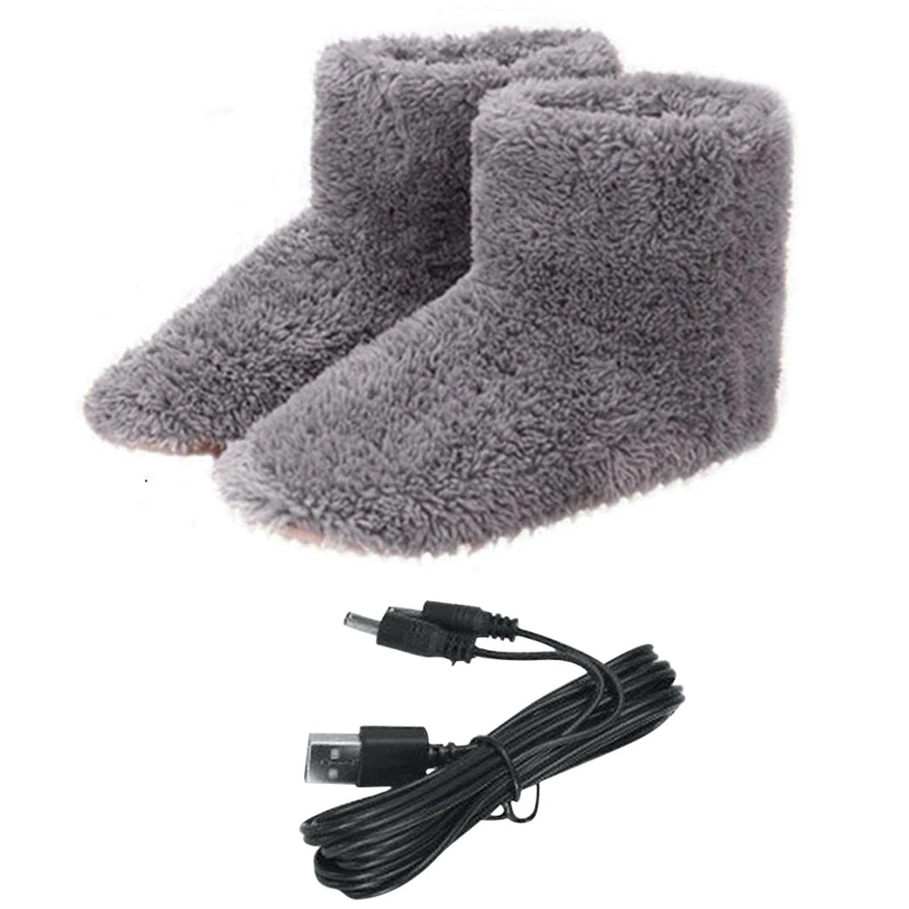Rechargeable Heated Slippers – USB Foot Warmer Shoes for Winter Comfort (Men & Women)