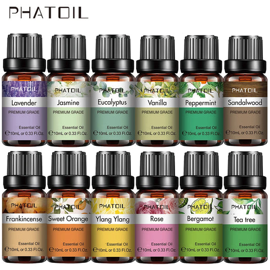 10ml Lavender Essential Oils Pure Natural for Diffuser humidifier, Aromatherapy, Jasmine, Vanilla, Aroma Oil for Skin Care.