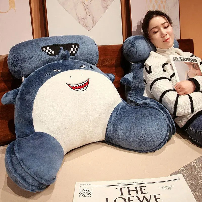 Large Shark Back Support Cushion for Bed & Sofa