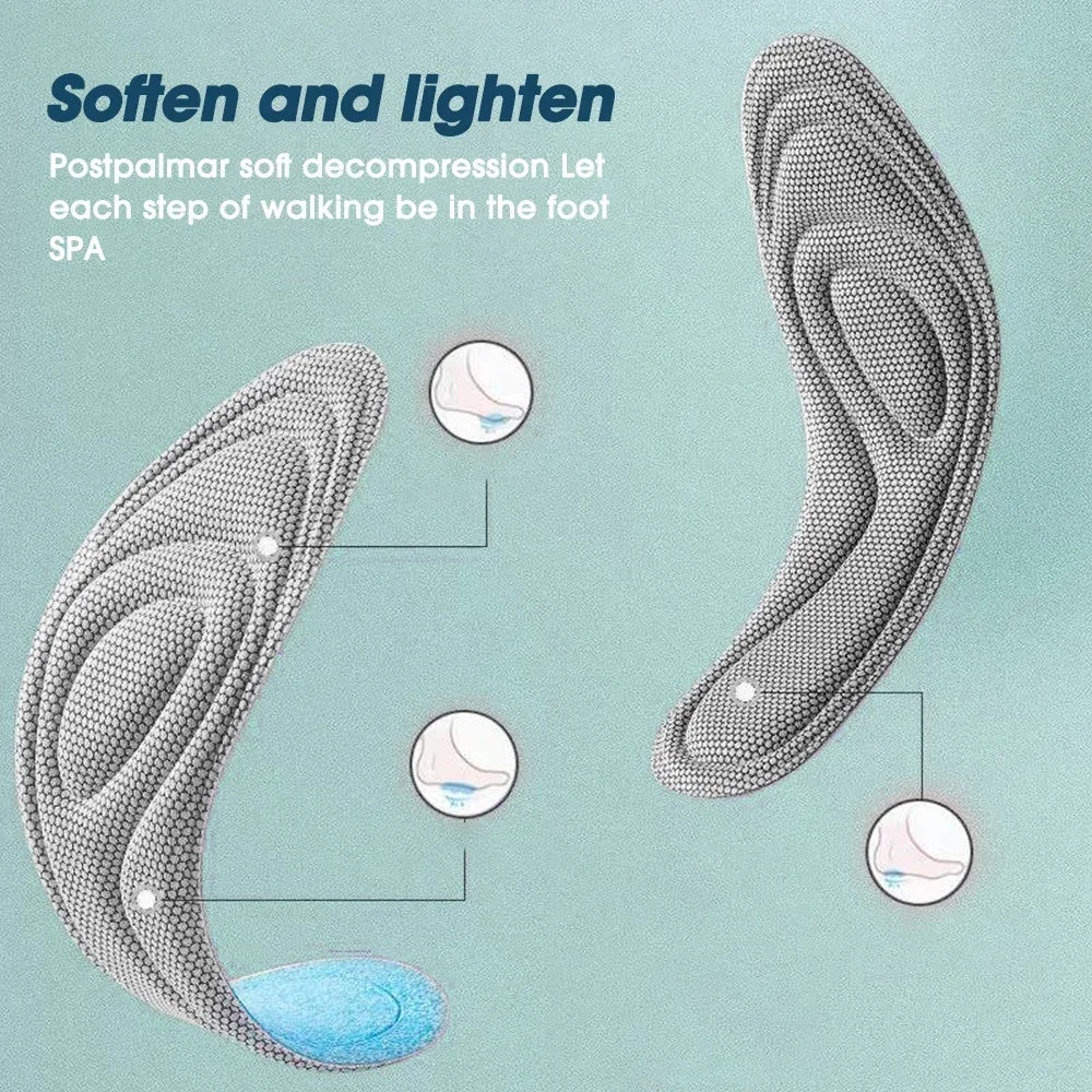 Memory Foam Orthopedic Insoles – 2-Pair Pack, Antibacterial Sport Inserts for Shoes