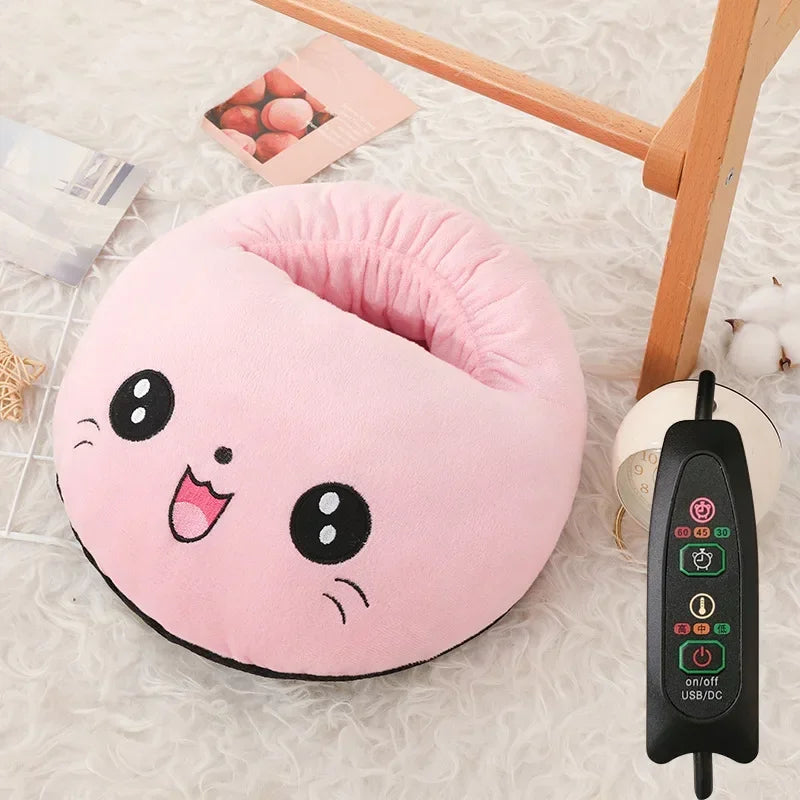 USB Plush Foot Warmer Pad – Cute cozy Winter Foot Cushion for Home & Office