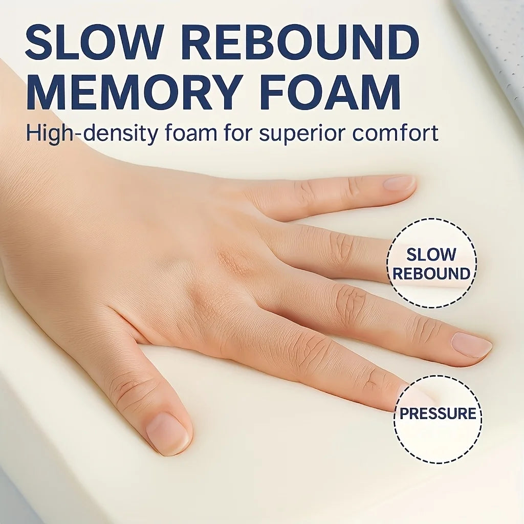 Memory foam seat cushion, with a central groove ergonomic pressure pad