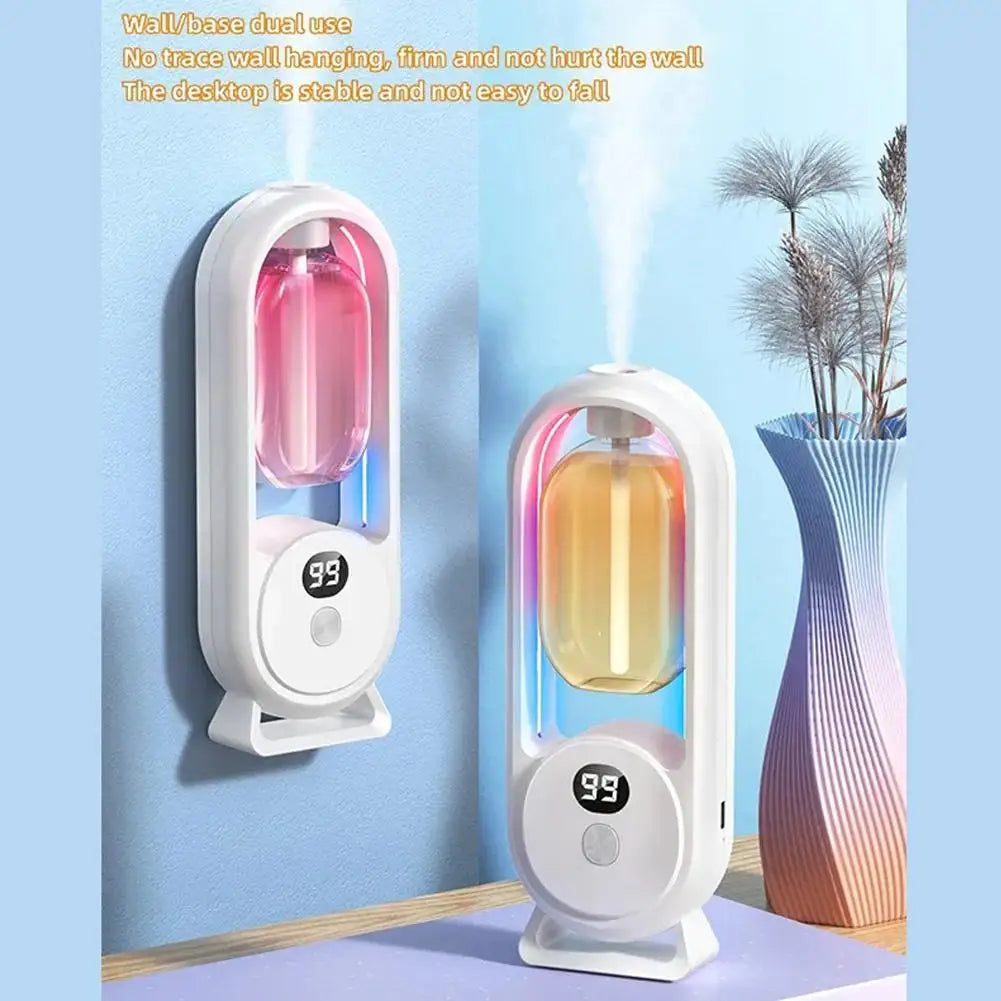 Rechargeable Portable Aroma Diffuser Essential Oil Aromatherapy Machine Timed Air Freshener Colorful Light Living Bedroom Toilet