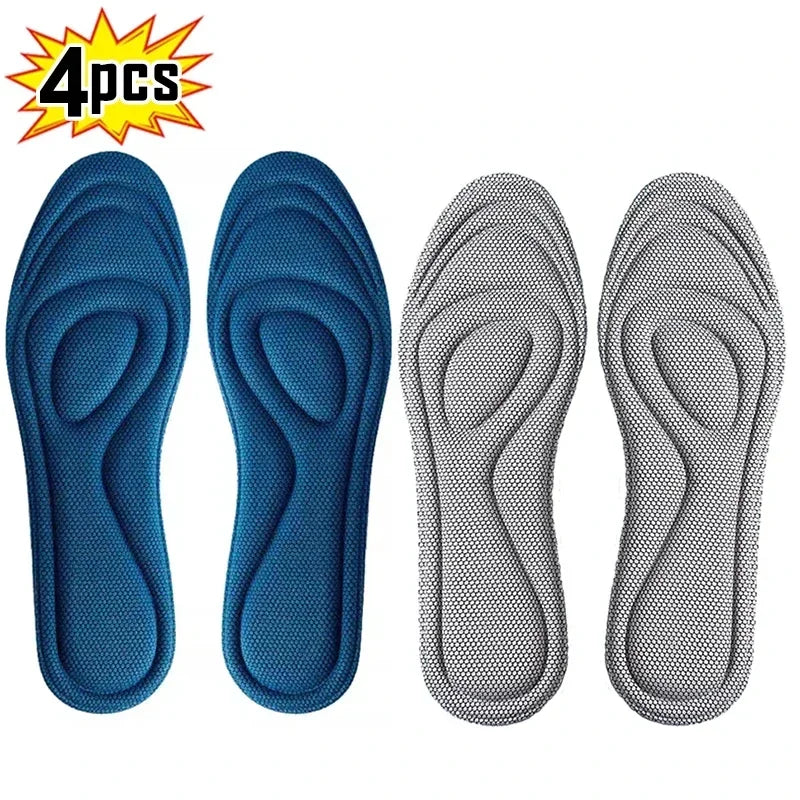 Memory Foam Orthopedic Insoles – 2-Pair Pack, Antibacterial Sport Inserts for Shoes