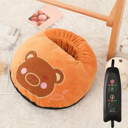 USB Plush Foot Warmer Pad – Cute cozy Winter Foot Cushion for Home & Office