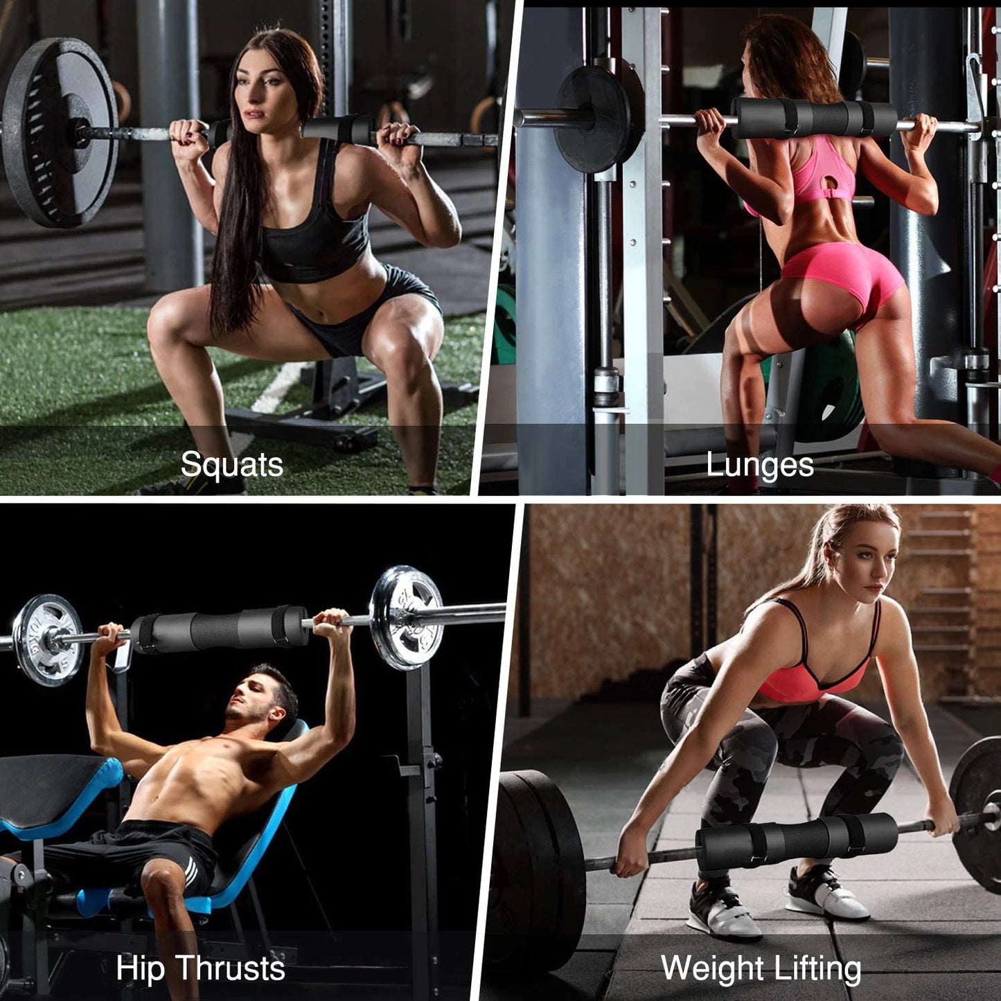 Premium Foam Barbell Pad – Neck & Shoulder Support for Squats, Lunges & Hip Thrusts