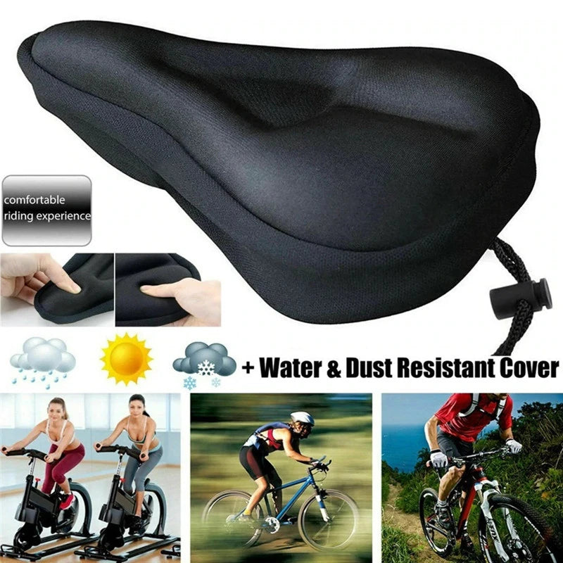 Memory Foam Bike Seat Cushion – 3D Soft Comfort for Long Rides