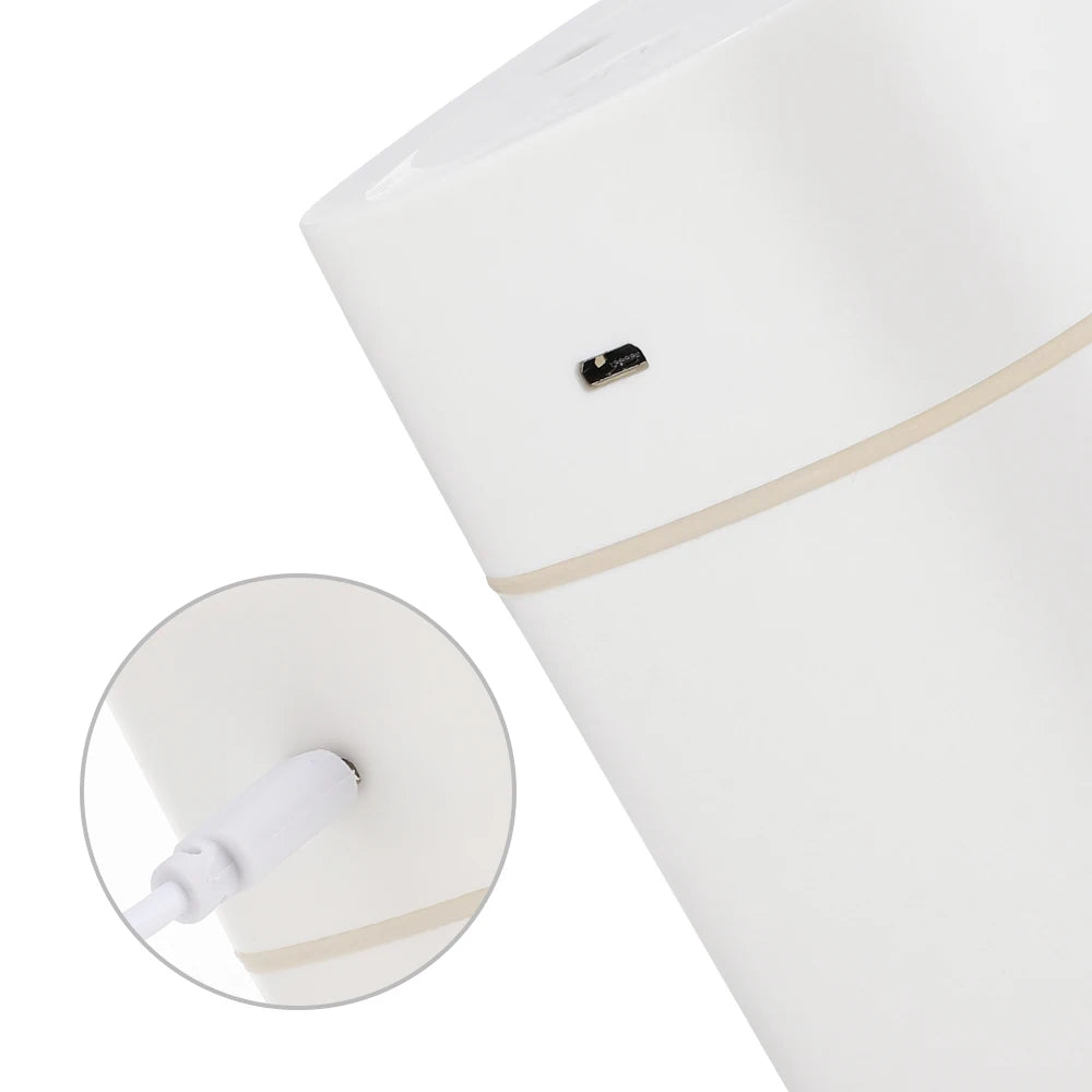 USB Cool Mist Humidifier 600ml – Portable Air Diffuser with Colorful Night Light | Elevate Support