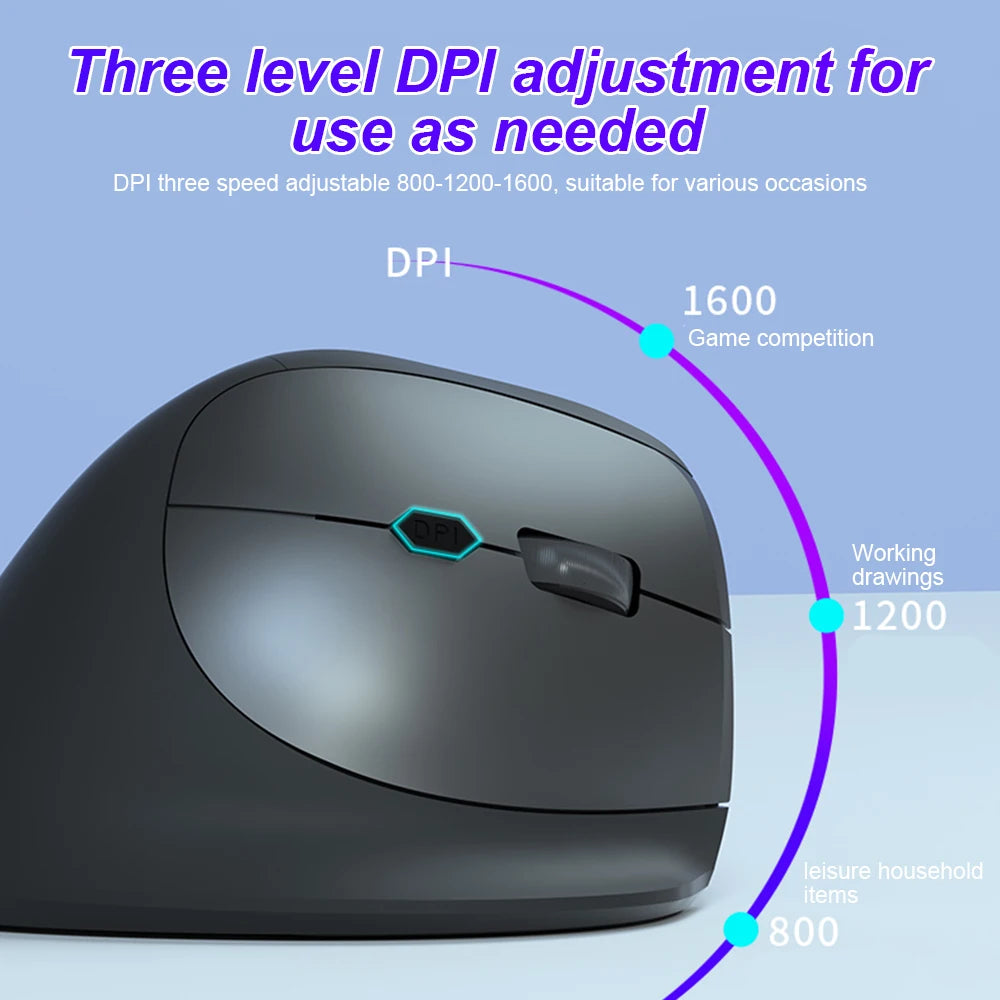 Ergonomic Vertical Wireless Mouse