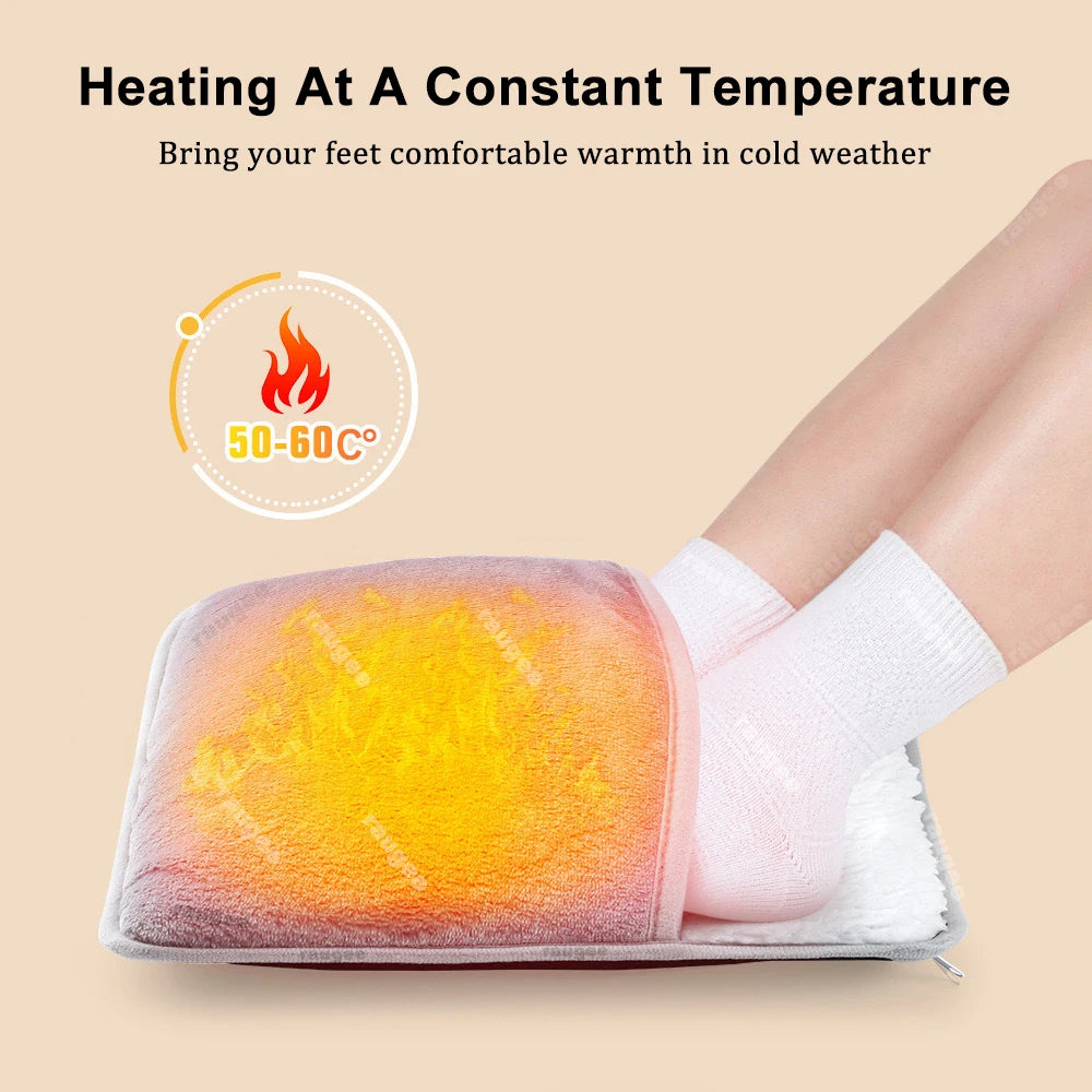 Elevate Support™ USB Heated Foot Warmer – Soft Plush Foot Heater