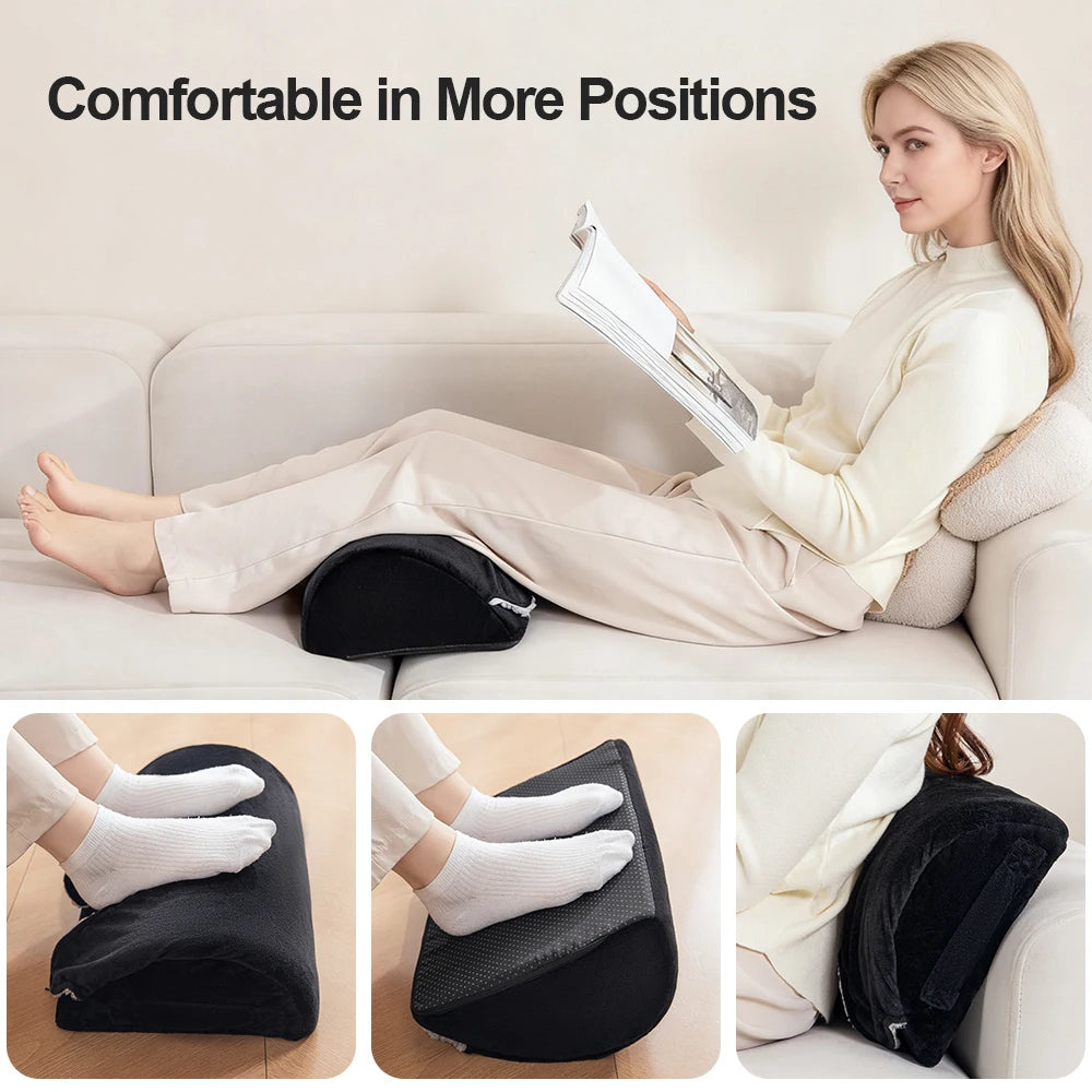Foot Under the Desk, Warm Foot Pocket Footstool, Comfortable Footpad with Lamb Wool, Suitable for Office Game Chair Legs support