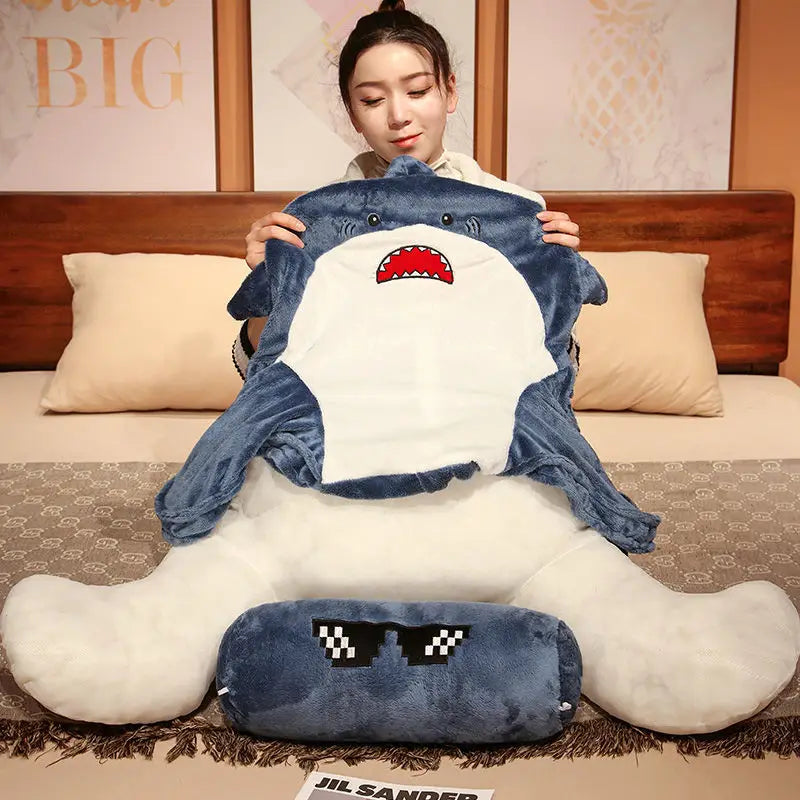 Large Shark Back Support Cushion for Bed & Sofa