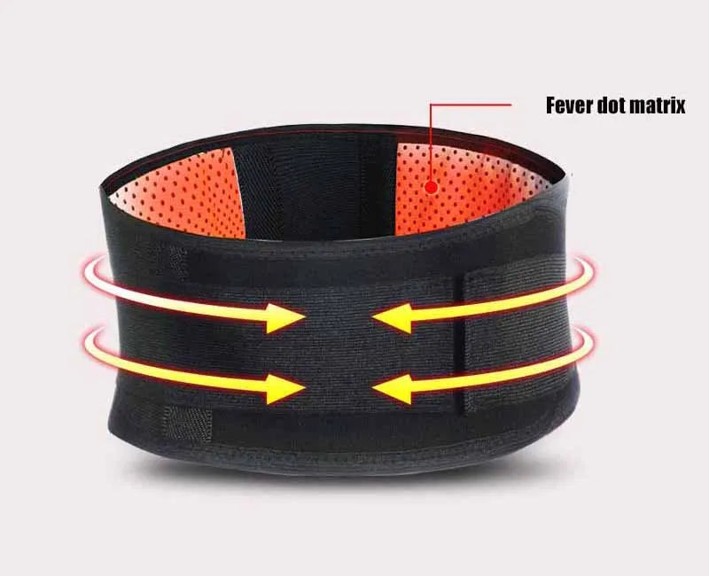 Self-Heating Magnetic Lumbar Support Belt – Waist Brace for Lower Back Pain Relief & Posture Support