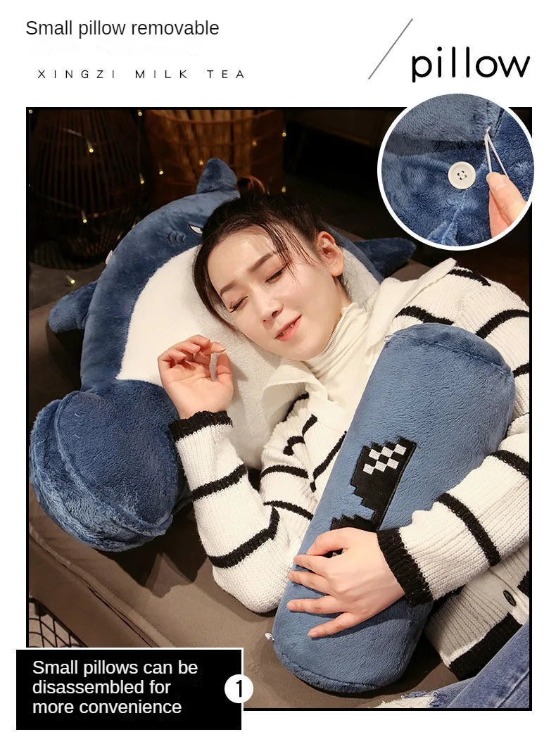 Large Shark Back Support Cushion for Bed & Sofa