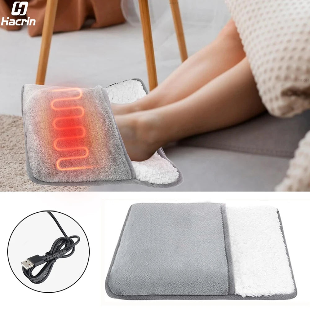 Elevate Support™ USB Heated Foot Warmer – Soft Plush Foot Heater